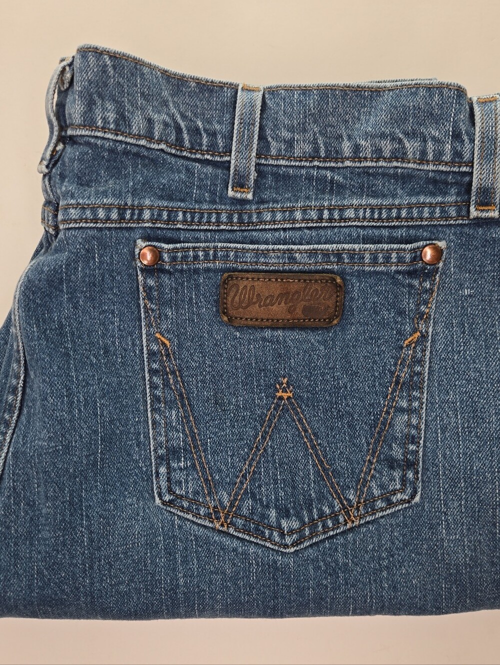 Wrangler Rooted Collection Made In USA Blue Denim Jeans Mens 38 X 34